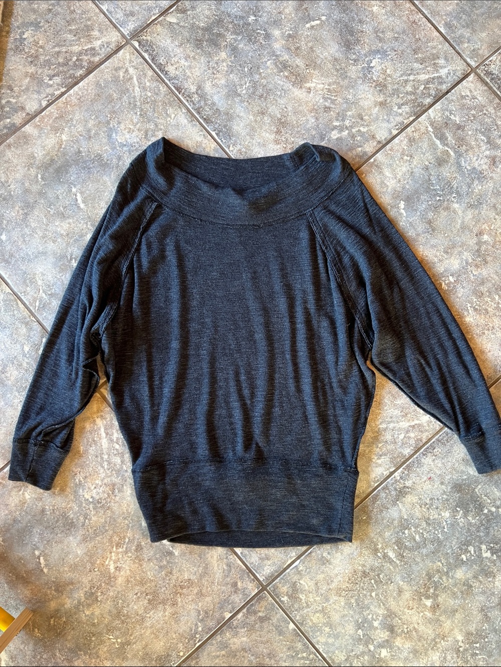 We the free off the shoulder long fitted sweater top